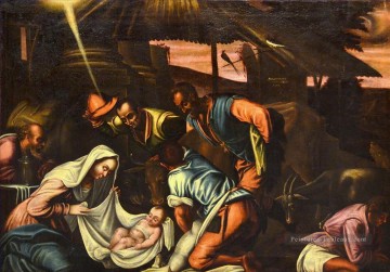 Religieuse œuvres - Adorazione dei pastori Jacopo Bassano dal Ponte Christian Catholic